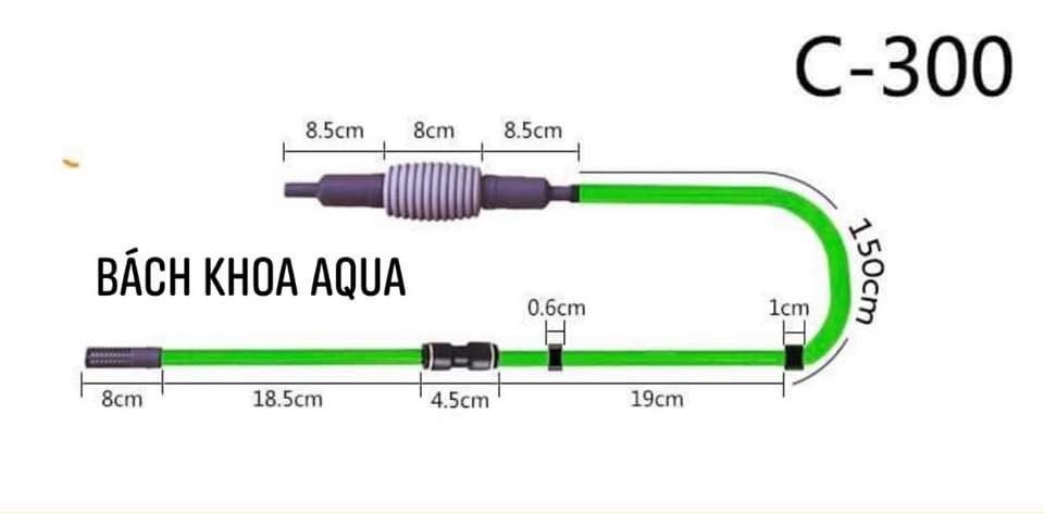 Hút đáy thay nước hồ cá cao cấp Qanvee C300-C600
